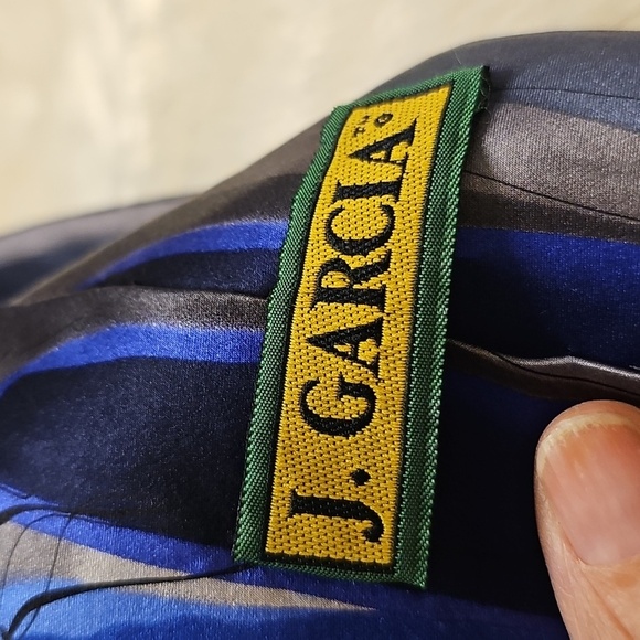 J. Garcia Blue and Black Artistic Tie. By J. GARCIA 100% SILK. COLLECTION 32 - Picture 4 of 6